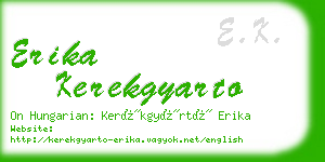 erika kerekgyarto business card